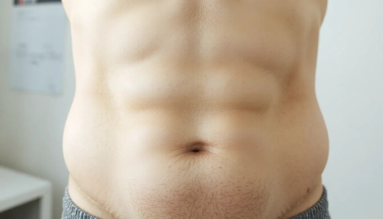 cellulite sur le ventre homme