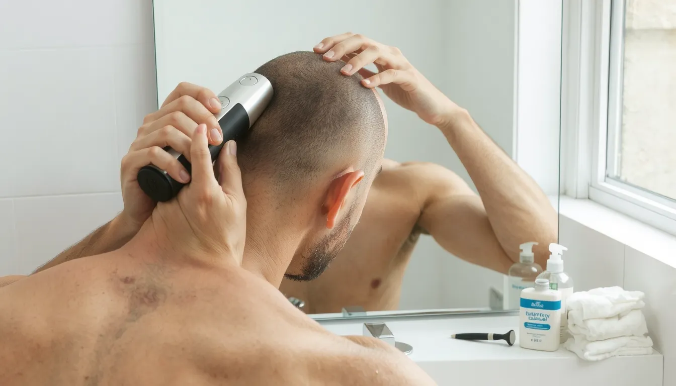 rasage de tete homme